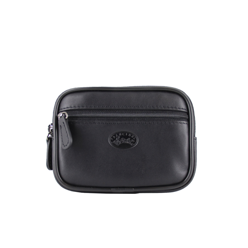 palerme pochette ceinture 2 zip cuir lisse 14cm